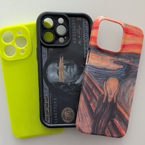 iPhone 15 Pro Max Case Set - Black, Yellow, Multicolor